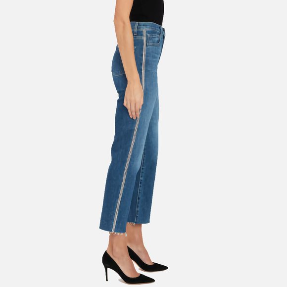 J Brand Jules High-Rise Ankle Straight Leg Embellished Urbanite Denim Jeans - Picture 5 of 13